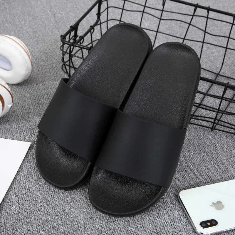 "Men's Non-Slip Summer Slides – Stylish Black & White Designer Slippers"