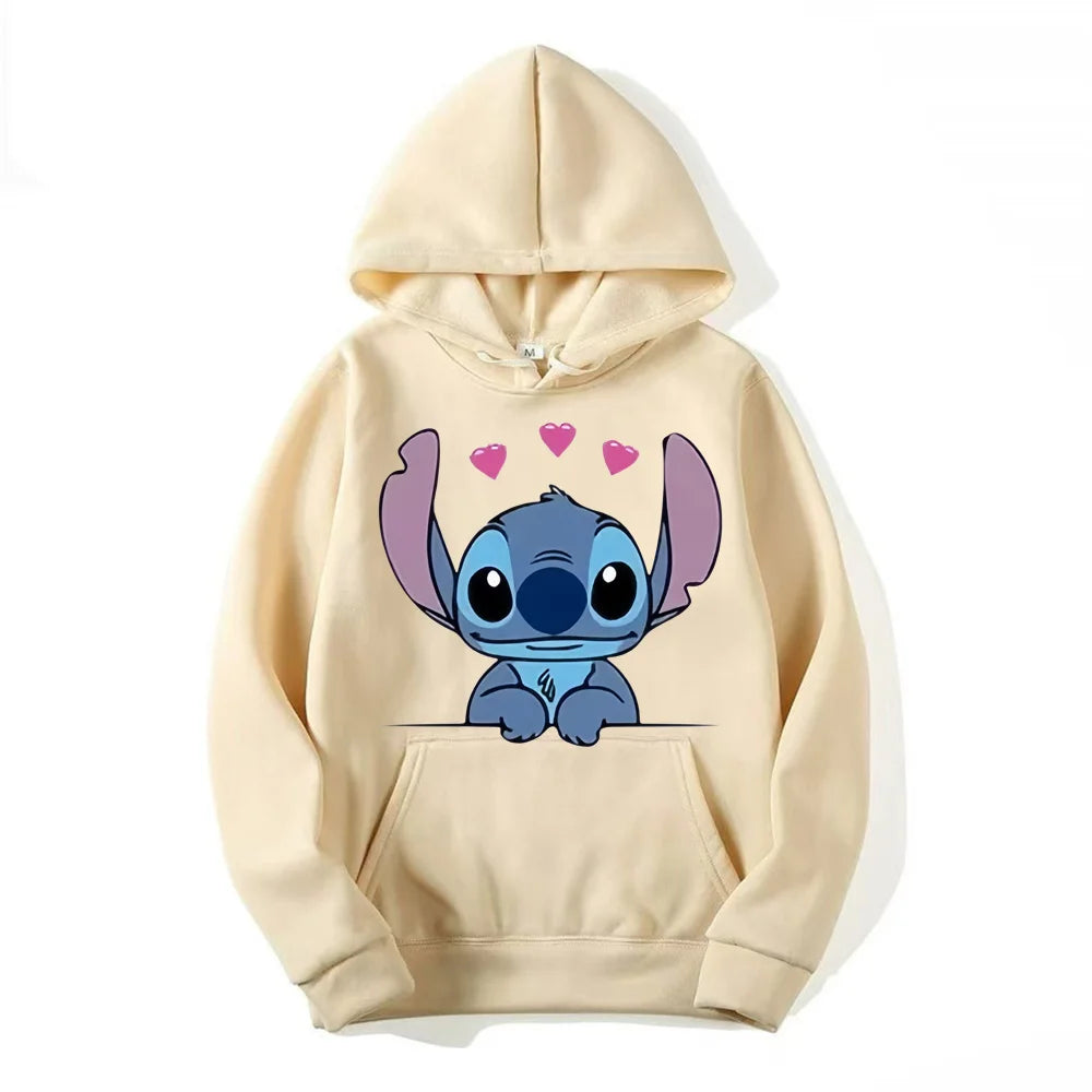 Disney Stitch Oversized Hoodie – 2024 Fashion Casual Pullover for Men & Women"