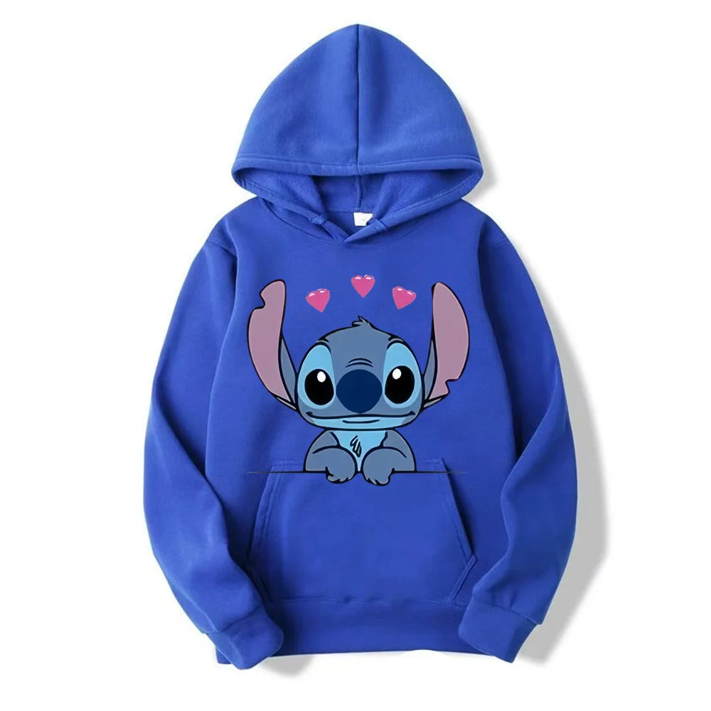 Disney Stitch Oversized Hoodie – 2024 Fashion Casual Pullover for Men & Women"