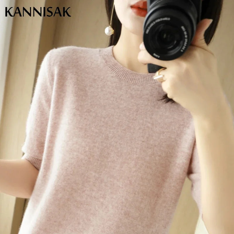 KANNISAK Women's Spring/Summer Knit Sweater: