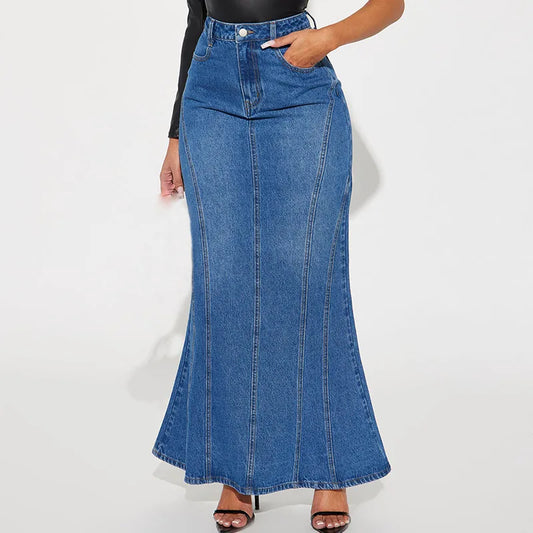 Wulend Women's Casual Denim A-Line Skirt, a versatile and stylish addition to your wardrobe.