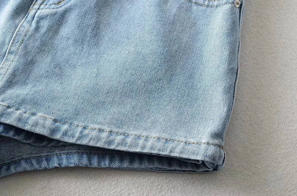 Women's High-Waisted Denim Mini Skirt, designed to offer a sexy and slim fit