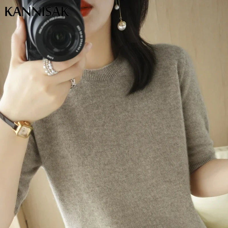 KANNISAK Women's Spring/Summer Knit Sweater: