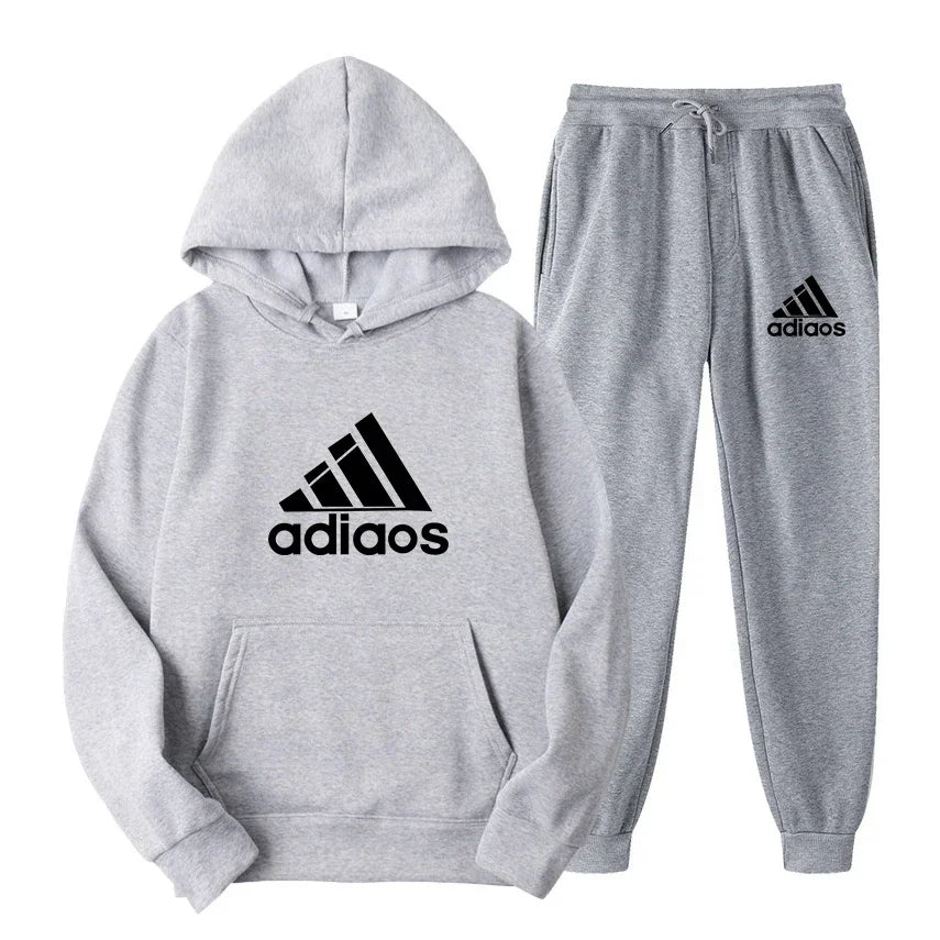 Men's Autumn & Winter Printed Hoodie Set – Casual Sportswear Tracksuit, Sweatshirt & Jogger Suit