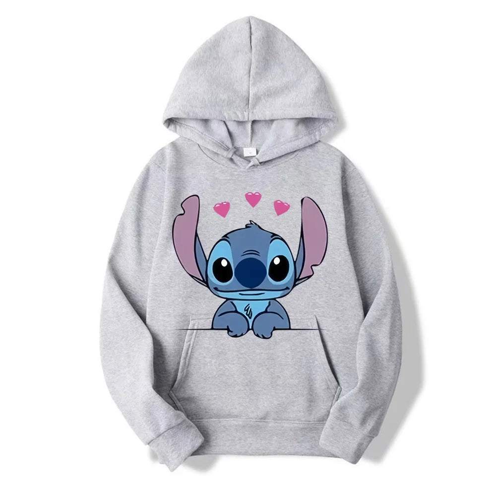 Disney Stitch Oversized Hoodie – 2024 Fashion Casual Pullover for Men & Women"