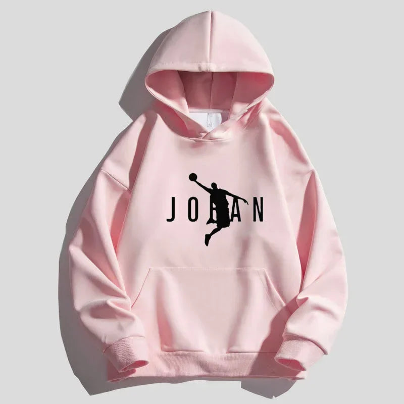 "Jordan Brand Men's Sports Fleece Hoodie – 2025 Casual Hip Hop Pullover Sweatshirt