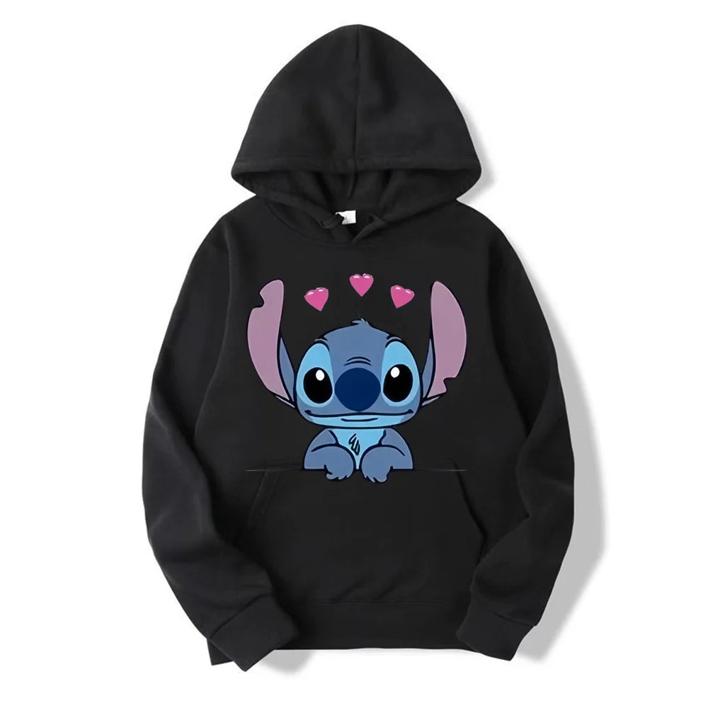 Disney Stitch Oversized Hoodie – 2024 Fashion Casual Pullover for Men & Women"