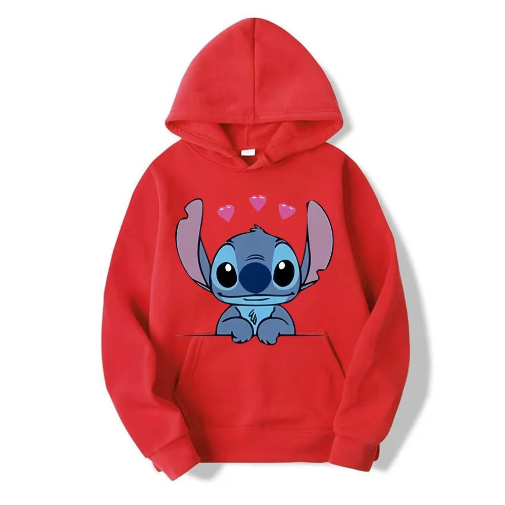 Disney Stitch Oversized Hoodie – 2024 Fashion Casual Pullover for Men & Women"