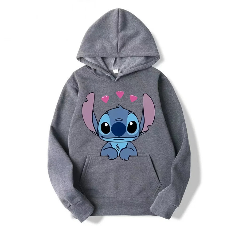 Disney Stitch Oversized Hoodie – 2024 Fashion Casual Pullover for Men & Women"