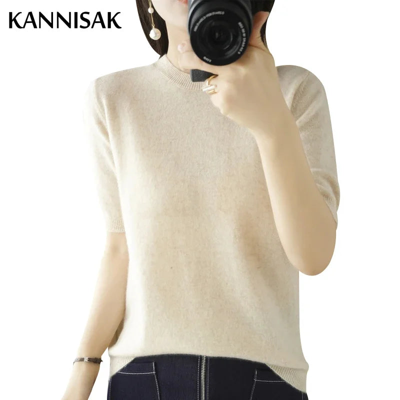 KANNISAK Women's Spring/Summer Knit Sweater: